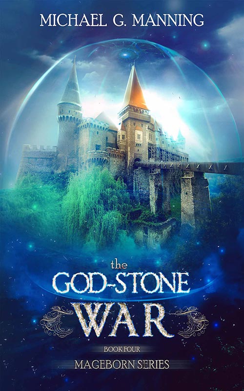 A castle is surrounded by a magical shield.